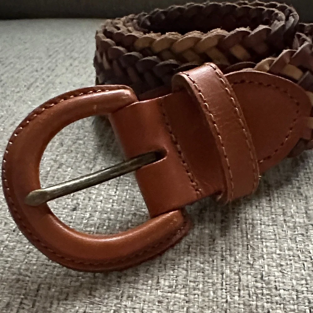 Madewell Brown Woven Leather Belt - Picture 2 of 5
